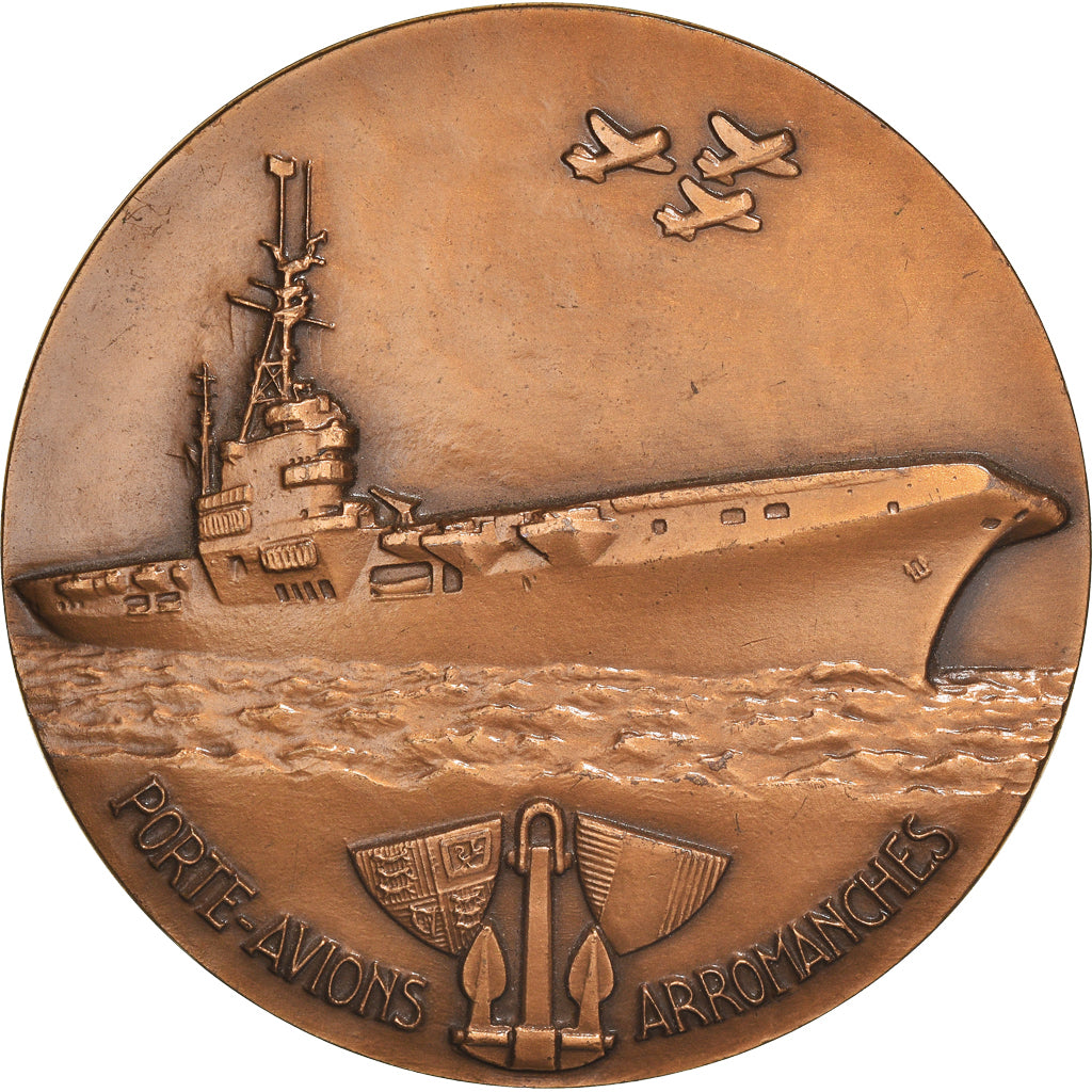França, Medal, Porte-Avions Arromanches, Navegação, 1986, Guiraud, MS(60-62)
