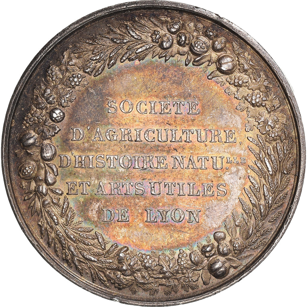 Francja, Medal, François Rozier, Société d'Agriculture de Lyon, 1834, Caqué