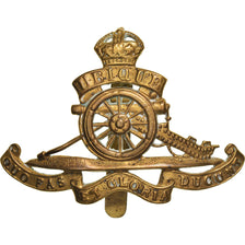 Royaume-Uni, Cap Badge, Royal Artillery Ubique, WAR, WWI, SUP, Laiton