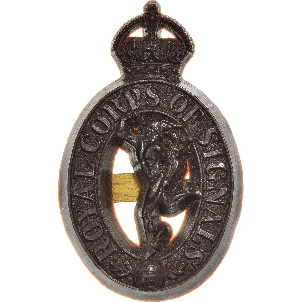Royaume-Uni, Cap Badge, Royal Corps of Signals, WAR, WW2, SUP, Plastic