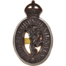 Royaume-Uni, Cap Badge, Royal Corps of Signals, WAR, WW2, SUP, Plastic