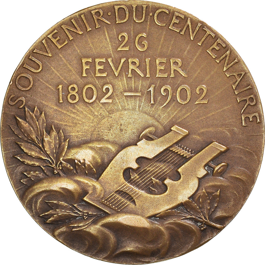 Francia, medaglia, Victor Hugo, Souvenir du Centenaire, 1902, Chaplain, SPL