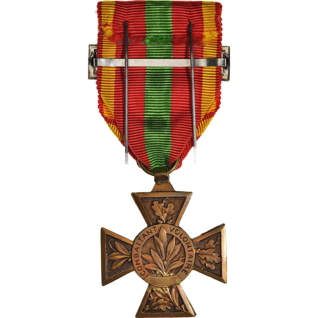 França, Croix du Combattant Volontaire, WAR, Medal, 1939-1945, Não colocada em