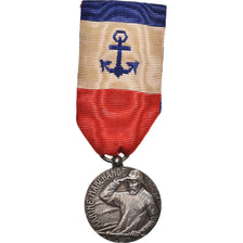 Francia, Marine Marchande, Honneur et Travail, medalla, 1929, Excellent Quality