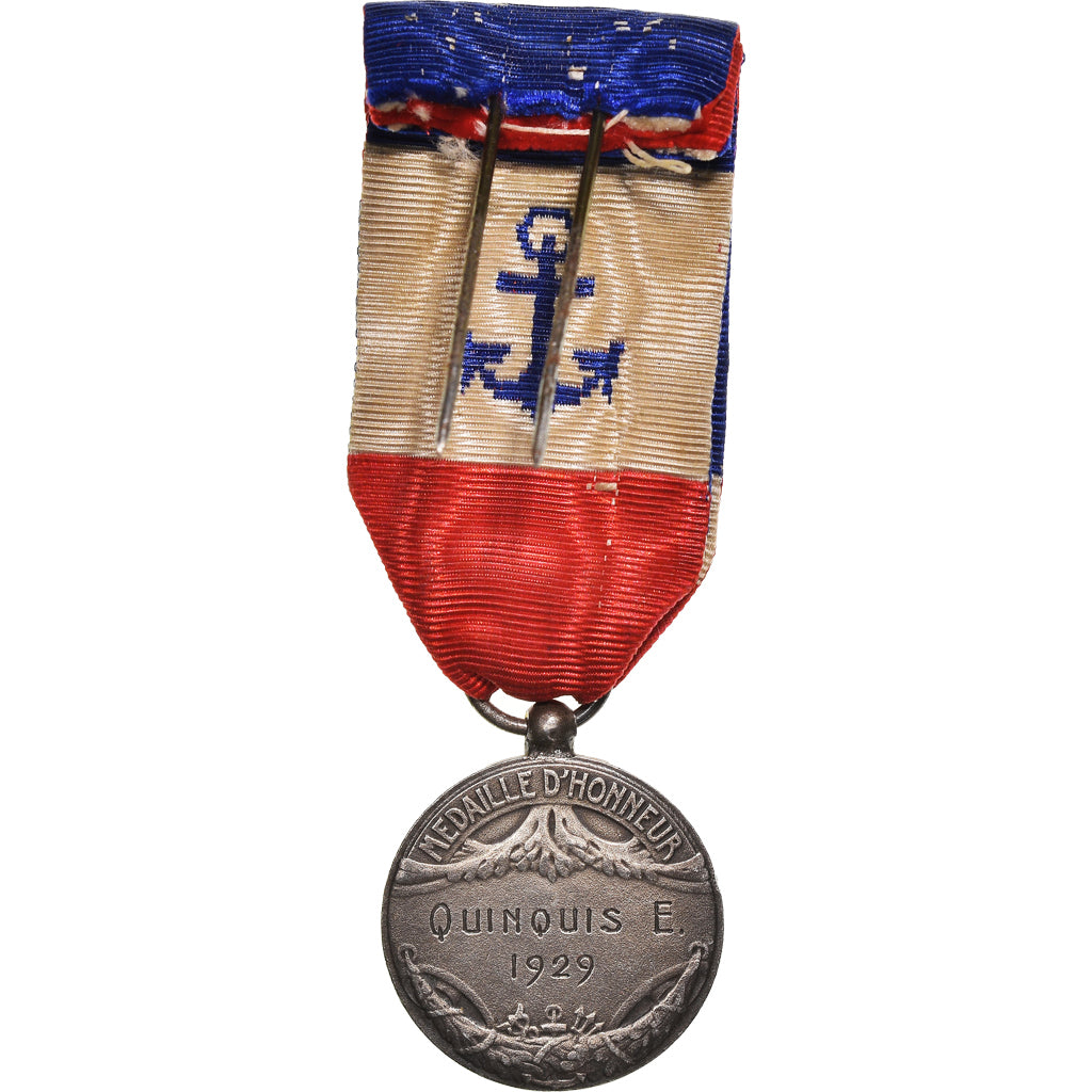 Frankrijk, Marine Marchande, Honneur et Travail, Medaille, 1929, Excellent