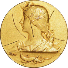Francia, medaglia, Marianne, Salamandre, SPL-, Bronzo dorato