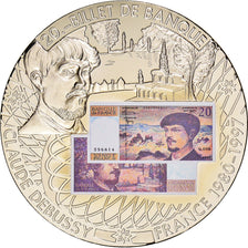França, Medal, En Mémoire d'une Monnaie, 20 francs Debussy, 2007, MS(65-70)