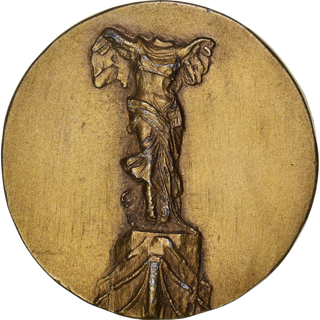 France, Médaille, Victoire de Samothrace, Gloria, TB+, Tin-Zinc