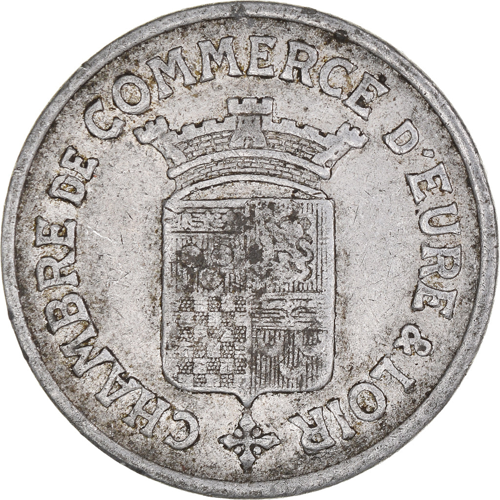 Coin, France, ,, Eure et Loir, 25 Centimes, 1922, EF(40-45), Aluminium