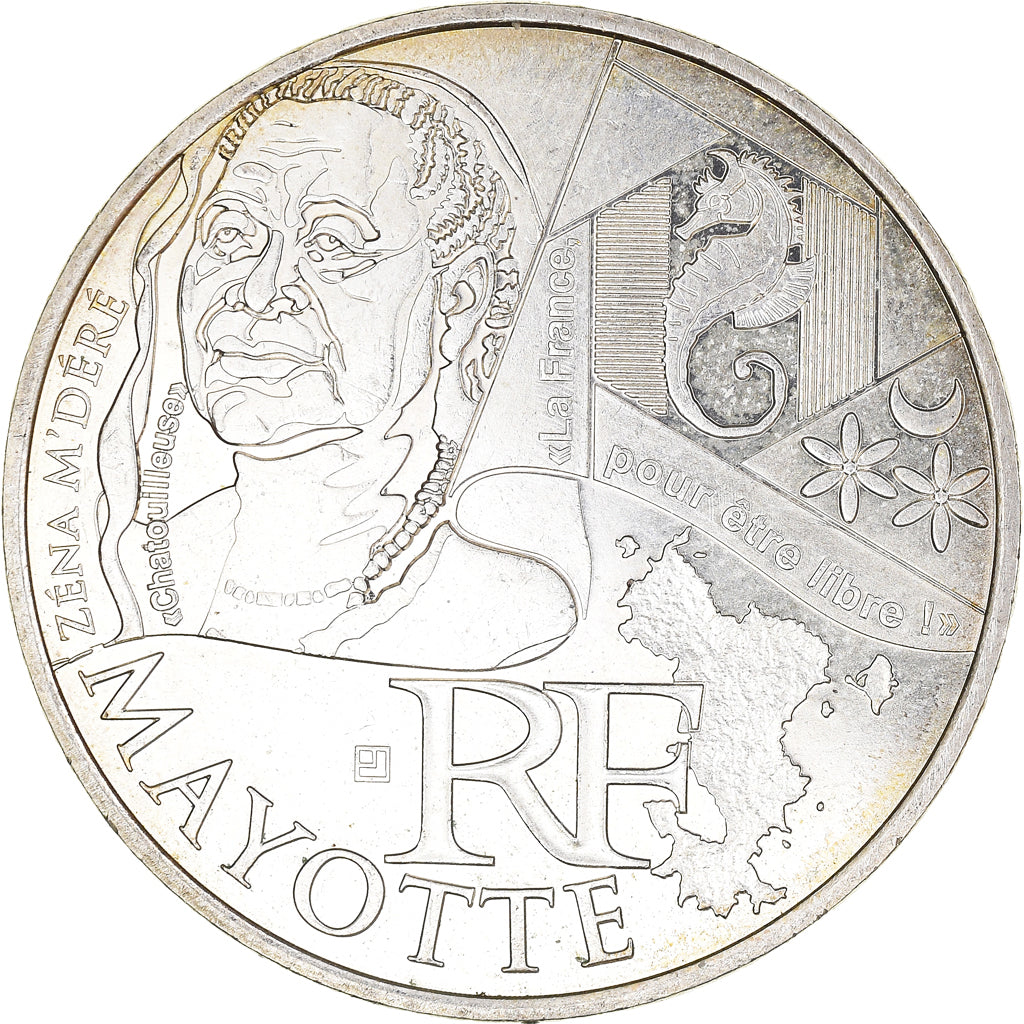 Francia, 10 Euro, Mayotte, 2012, Paris, SPL-, Argento, KM:1862