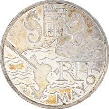 France, 10 Euro, Mayotte, 2011, AU(50-53), Silver