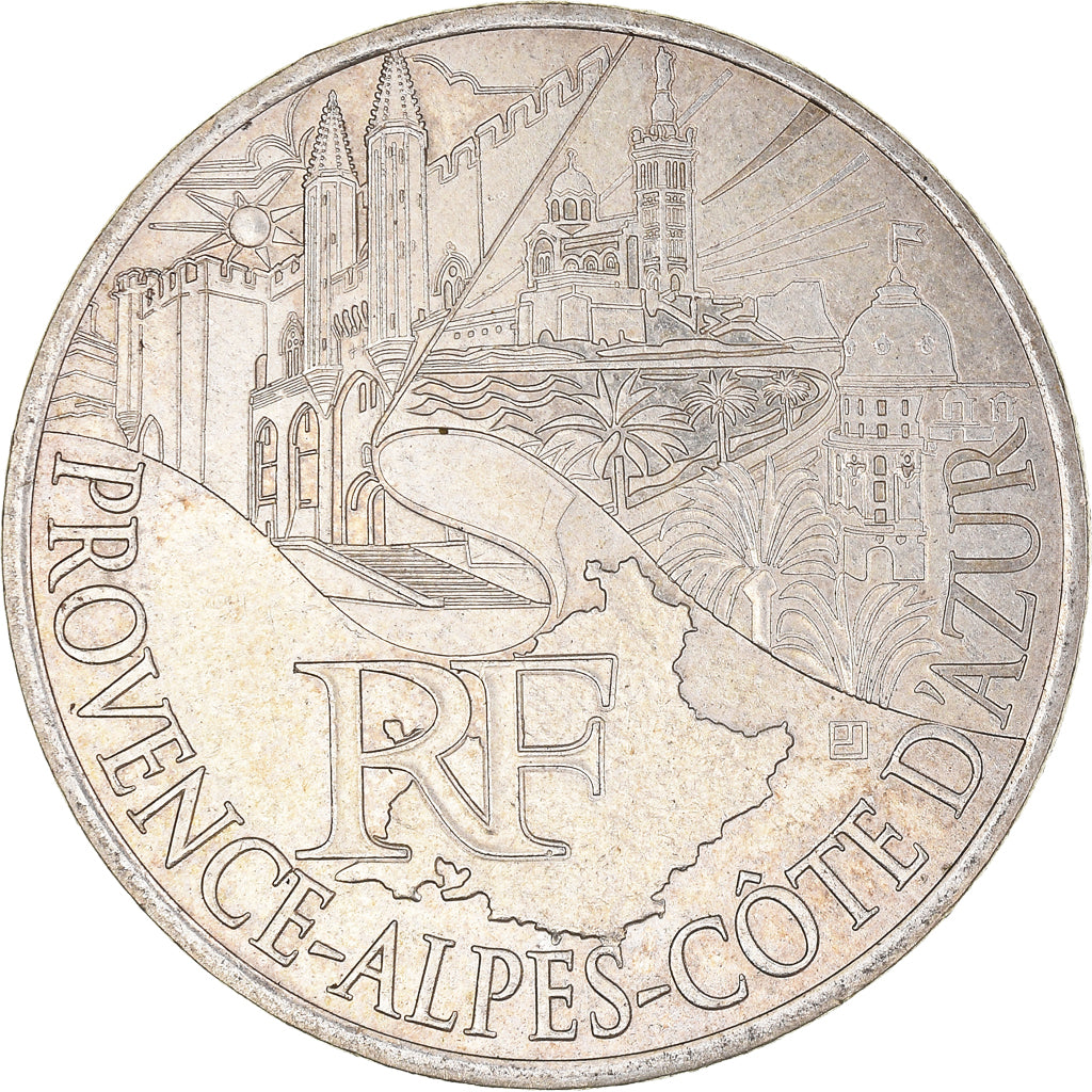 Frankrijk, 10 Euro, Provence-Alpes-Côte d'Azur, 2011, Paris, PR, Zilver