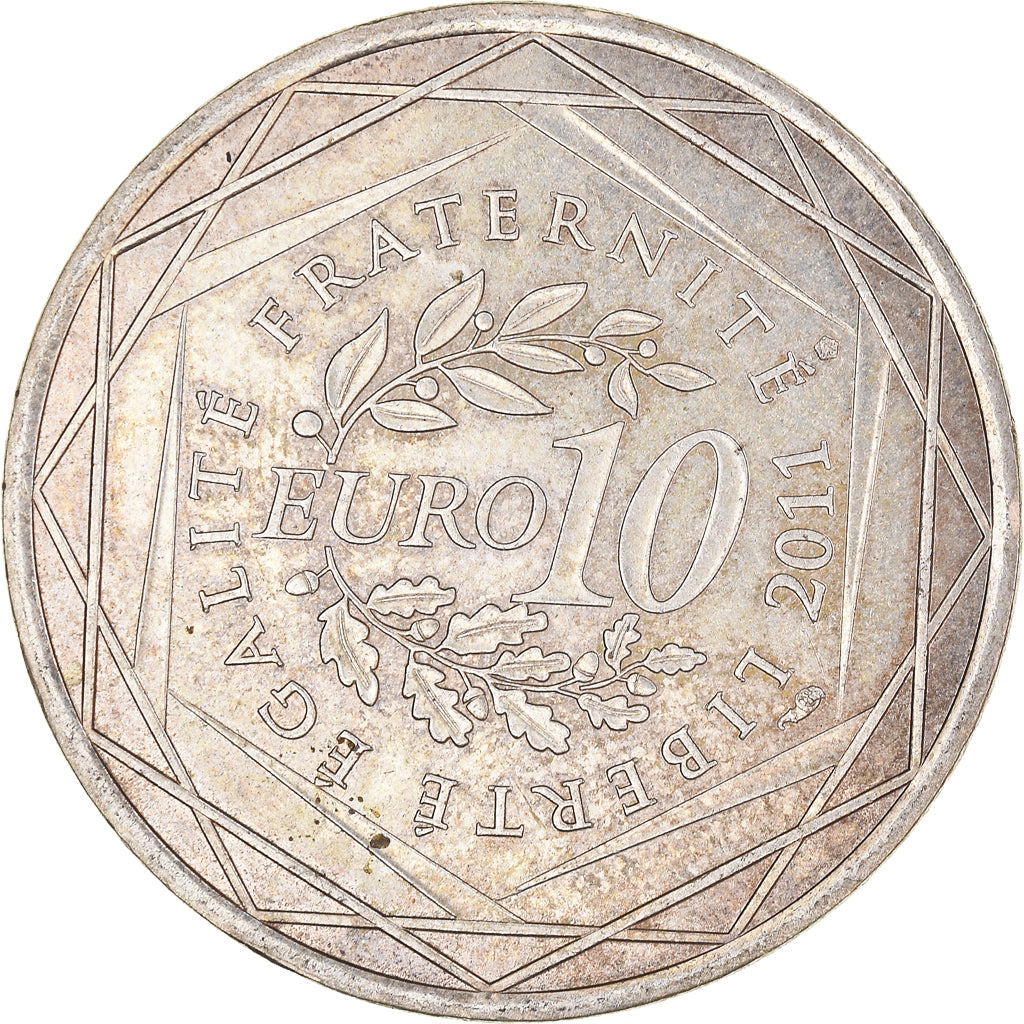 Frankrijk, 10 Euro, Provence-Alpes-Côte d'Azur, 2011, Paris, PR, Zilver
