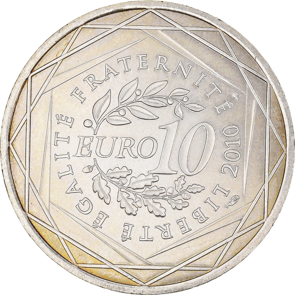 France, 10 Euro, Nord-Pas de Calais, 2010, MS(63), Silver