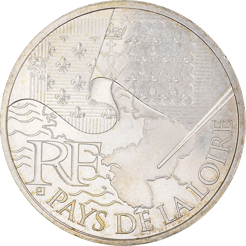 France, 10 Euro, Euros des régions, 2010, Pays De La Loire