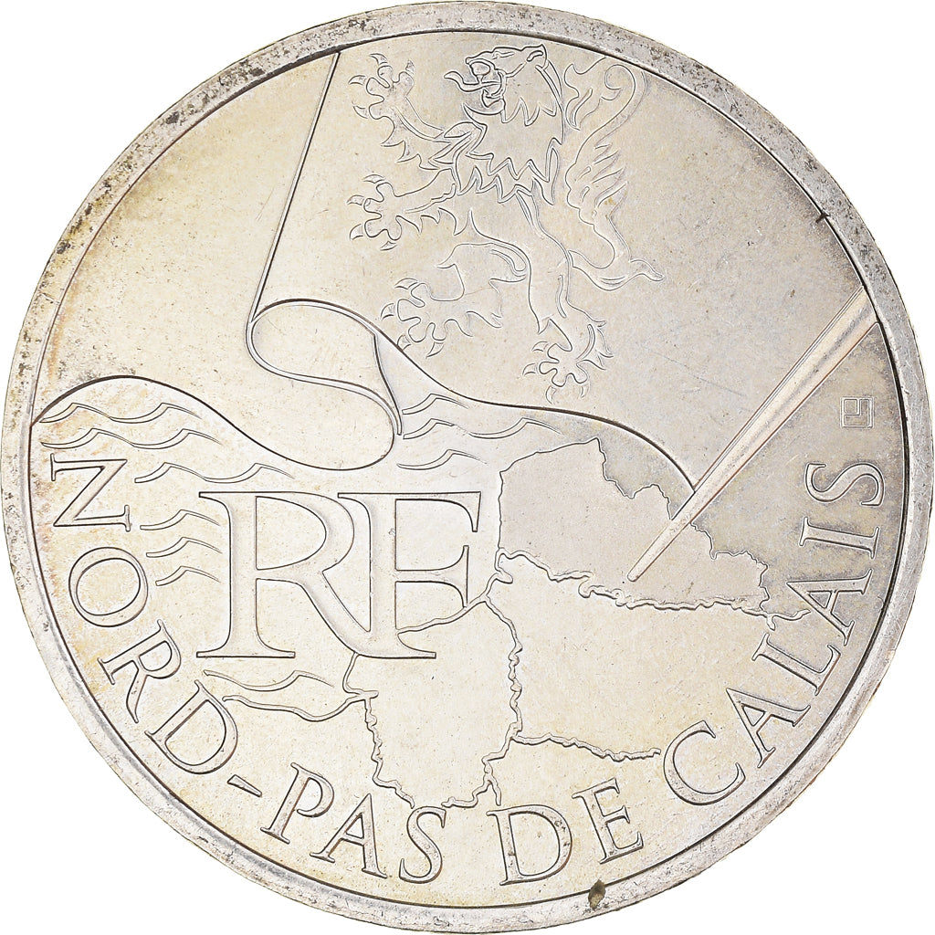 Francia, 10 Euro, Nord-Pas de Calais, Euros des régions, 2010, EBC+, Plata