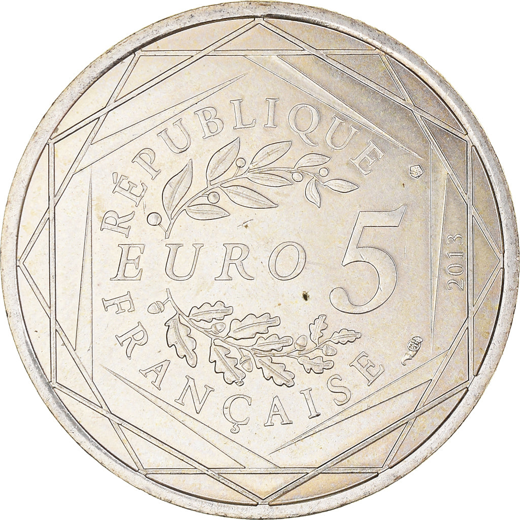 France, 5 Euro, Fraternité, 2013, MS(60-62), Silver, Gadoury:EU647