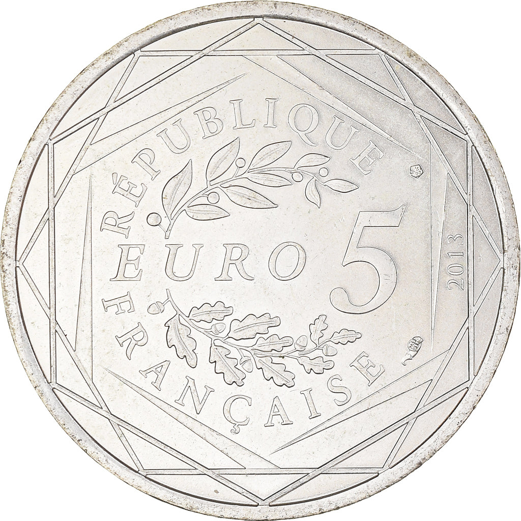 France, 5 Euro, Fraternité, 2013, MS(60-62), Silver, Gadoury:EU647