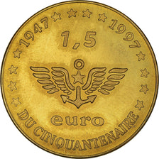 Francia, 1,5 Euro, 1997, Toussus-le-Noble, SPL, Rame-nichel-alluminio