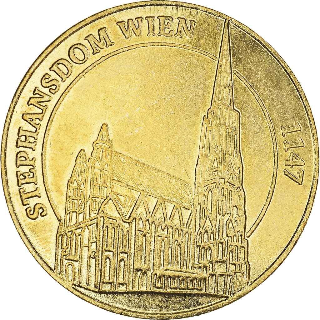 Austria, Token, Jetón turístico, Stephansdom Wien, SC, Aluminio y cuproníquel