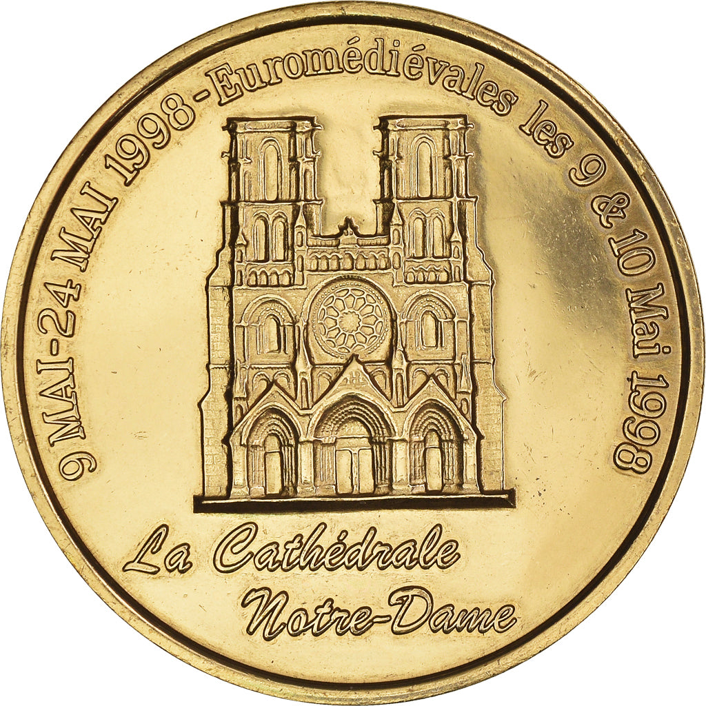 Frankrijk, 2 Euro, Laon - Cathédrale Notre Dame, 1998, Euro des villes, UNC-