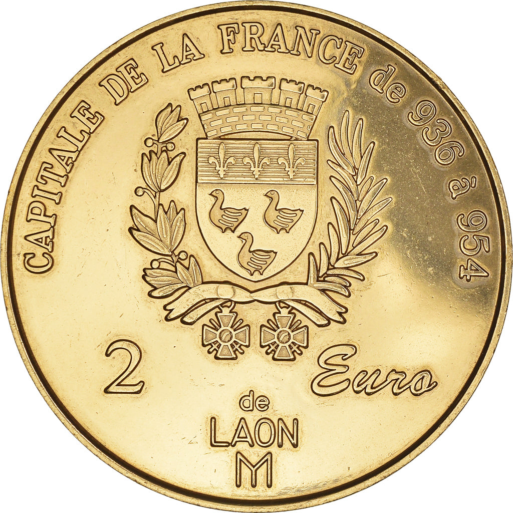 Frankrijk, 2 Euro, Laon - Cathédrale Notre Dame, 1998, Euro des villes, UNC-
