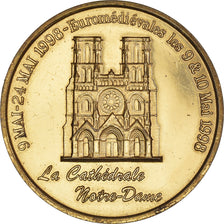 França, 2 Euro, Laon - Cathédrale Notre Dame, 1998, Euro des villes