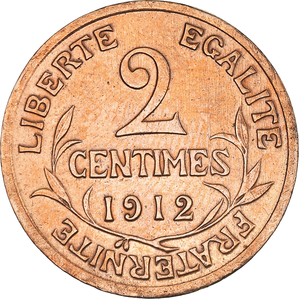 Coin, France, Dupuis, 2 Centimes, 1912, Paris, AU(50-53), Bronze, KM:841