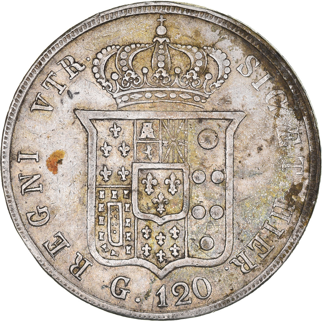 Moneta, STATI ITALIANI, NAPLES, Ferdinando II, 120 Grana, 1856, BB, Argento