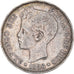 Monnaie, Espagne, Alfonso XIII, 5 Pesetas, 1898, Valencia, TTB, Argent, KM:707