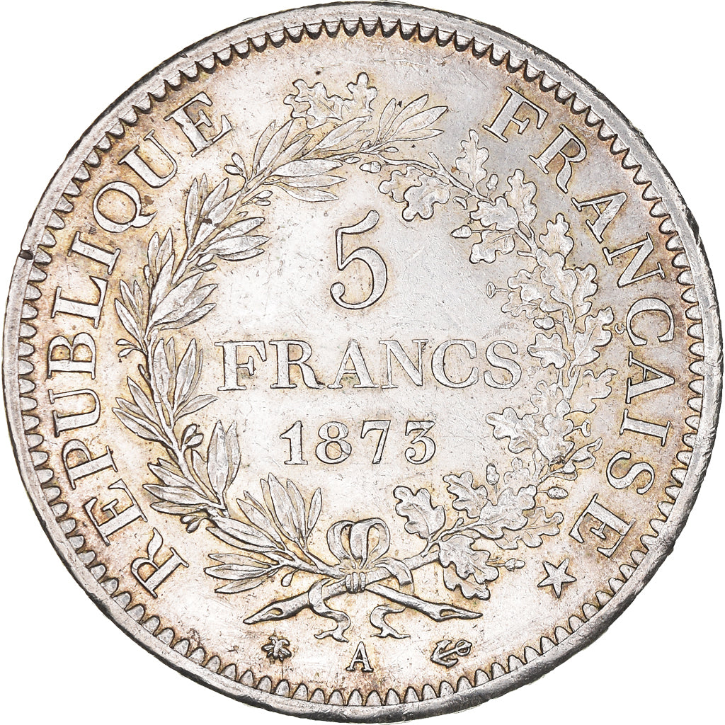 Münze, Frankreich, Hercule, 5 Francs, 1873, Paris, VZ+, Silber, KM:820.1