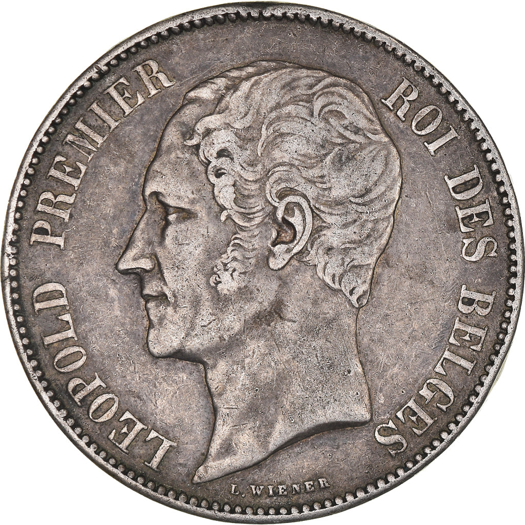 Coin, Belgium, Leopold I, 5 Francs, 5 Frank, 1852, EF(40-45), Silver, KM:17