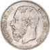 Moneda, Bélgica, Leopold II, 5 Francs, 5 Frank, 1874, BC+, Plata, KM:24