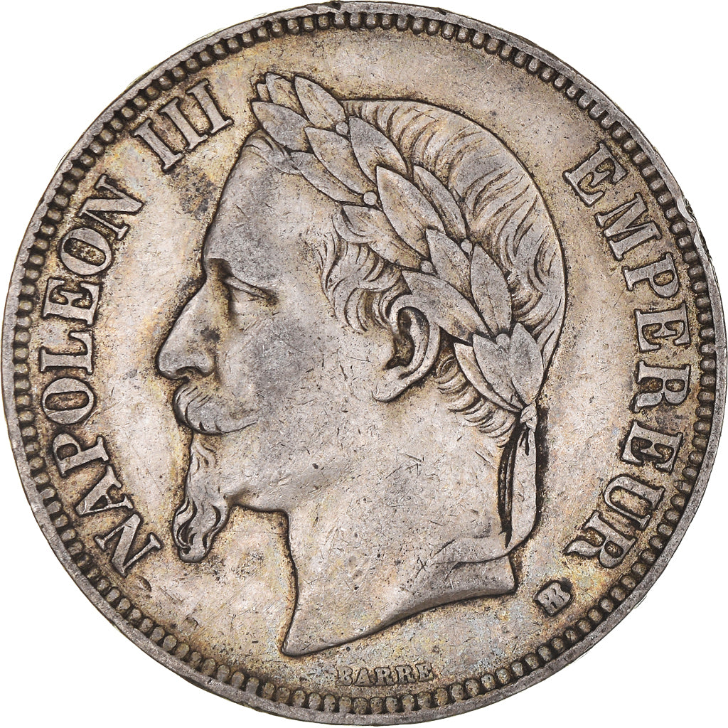 Coin, France, Napoleon III, 5 Francs, 1868, Strasbourg, EF(40-45), Silver