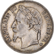 Coin, France, Napoleon III, 5 Francs, 1868, Strasbourg, EF(40-45), Silver
