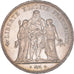 Moeda, França, Hercule, 5 Francs, 1876, Paris, MS(60-62), Prata, KM:820.1