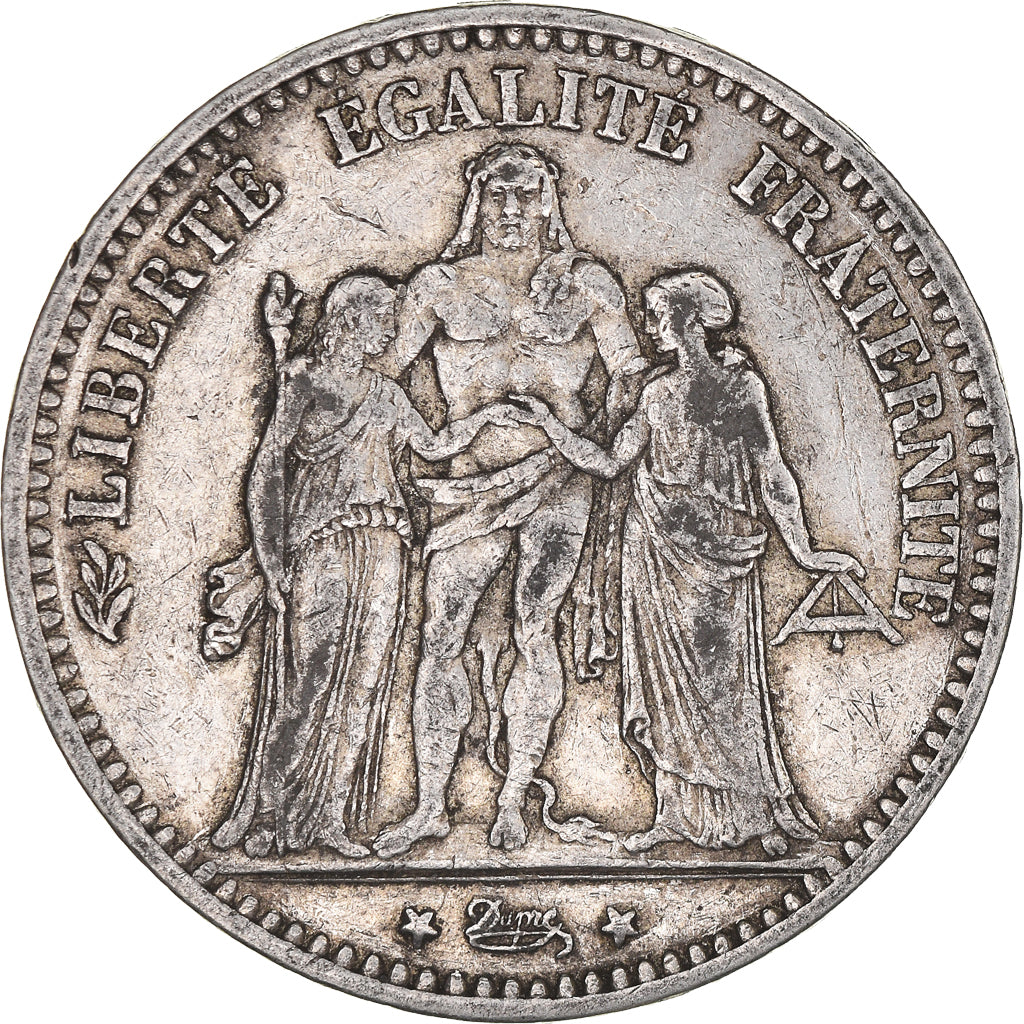 Münze, Frankreich, Hercule, 5 Francs, 1874, Bordeaux, S+, Silber, KM:820.2