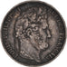 Moeda, França, Louis-Philippe, 5 Francs, 1847, Paris, EF(40-45), Prata