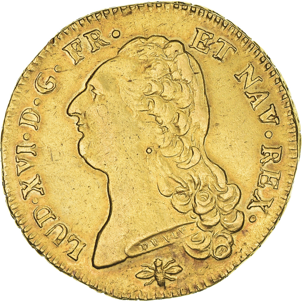 Moneta, Francia, Louis XVI, Double louis d'or à la tête nue, 2 Louis D'or