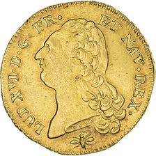 Moneta, Francia, Louis XVI, Double louis d'or à la tête nue, 2 Louis D'or