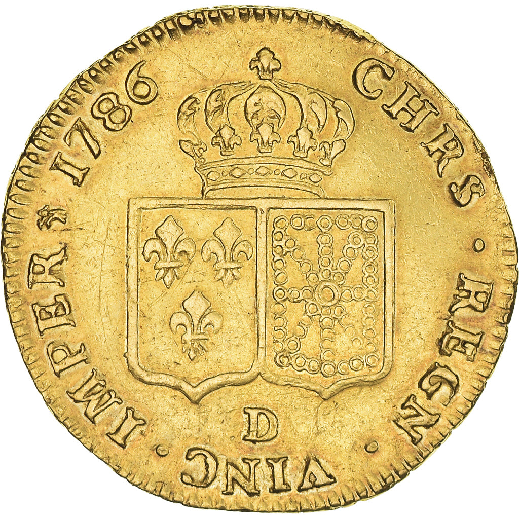 Moneta, Francia, Louis XVI, Double louis d'or à la tête nue, 2 Louis D'or