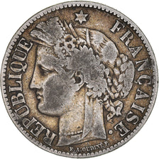 Münze, Frankreich, Cérès, 2 Francs, 1872, Bordeaux, S, Silber, KM:817.2