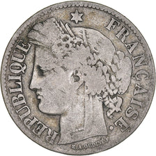 Moeda, França, Cérès, 2 Francs, 1873, Paris, F(12-15), Prata, KM:817.1