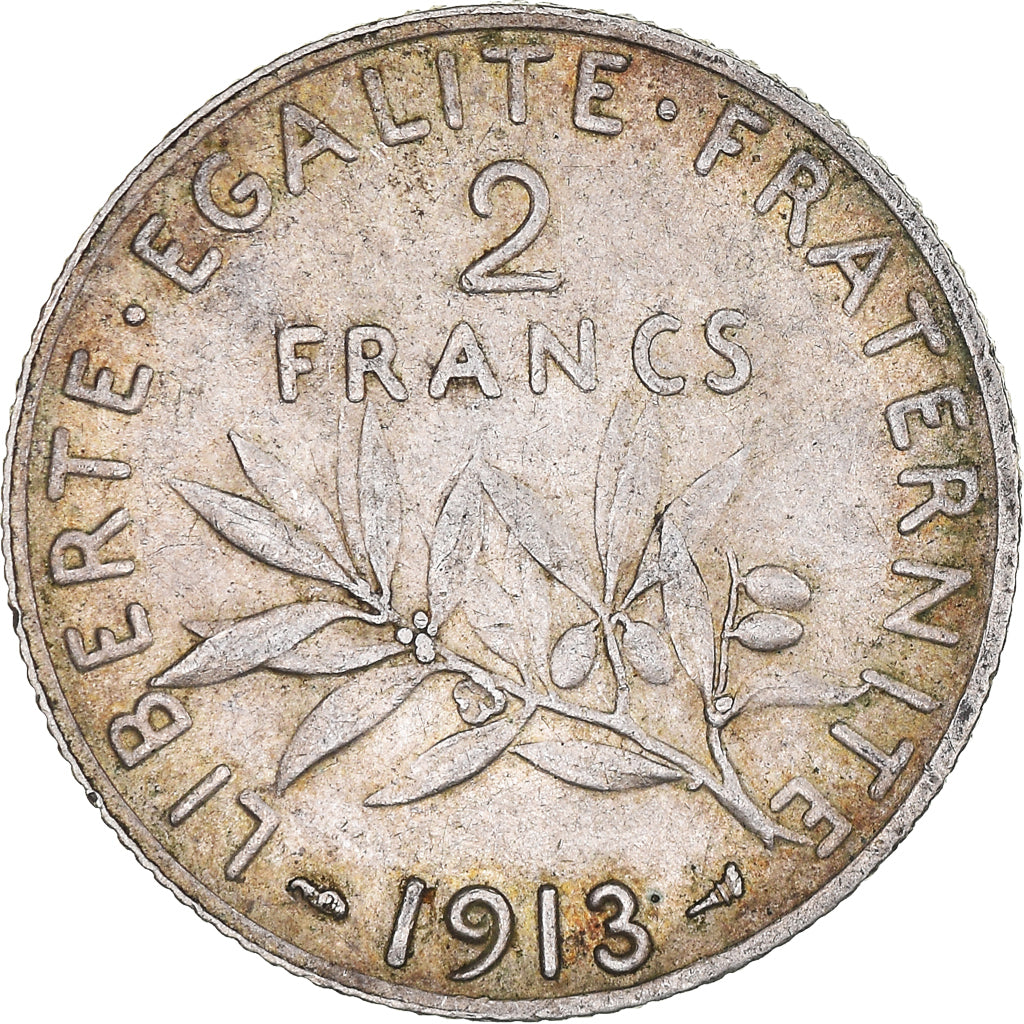 Münze, Frankreich, Semeuse, 2 Francs, 1913, Paris, SS, Silber, KM:845.1
