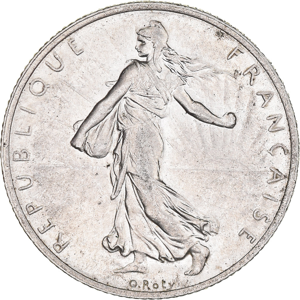 Coin, France, Semeuse, 2 Francs, 1917, Paris, AU(55-58), Silver, KM:845.1