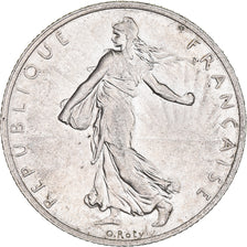 Coin, France, Semeuse, 2 Francs, 1917, Paris, AU(55-58), Silver, KM:845.1