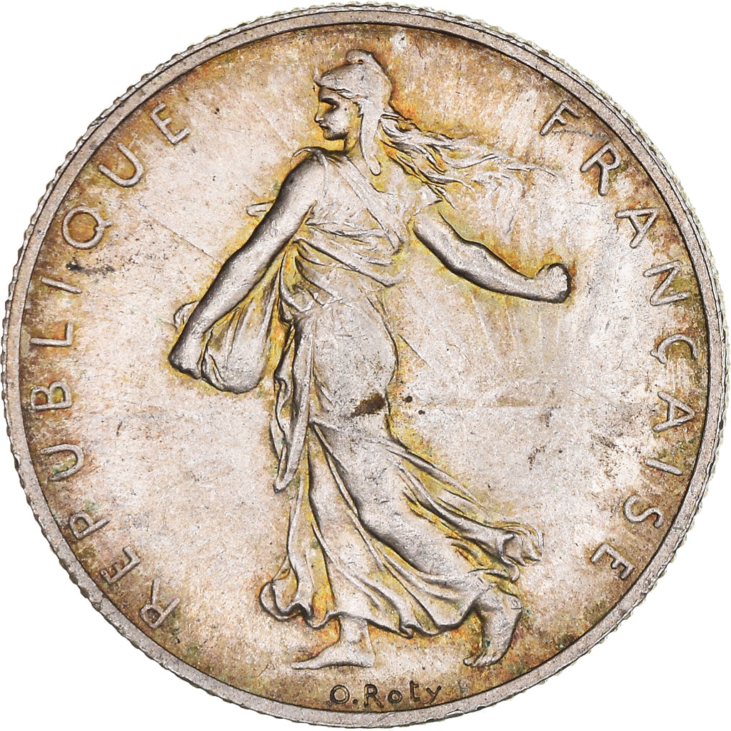 Moneta, Francia, Semeuse, 2 Francs, 1919, Paris, SPL-, Argento, KM:845.1