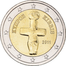 Cyprus, 2 Euro, 2011, UNC, Bi-Metallic, KM:85