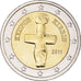 Cypr, 2 Euro, 2011, MS(64), Bimetaliczny, KM:85