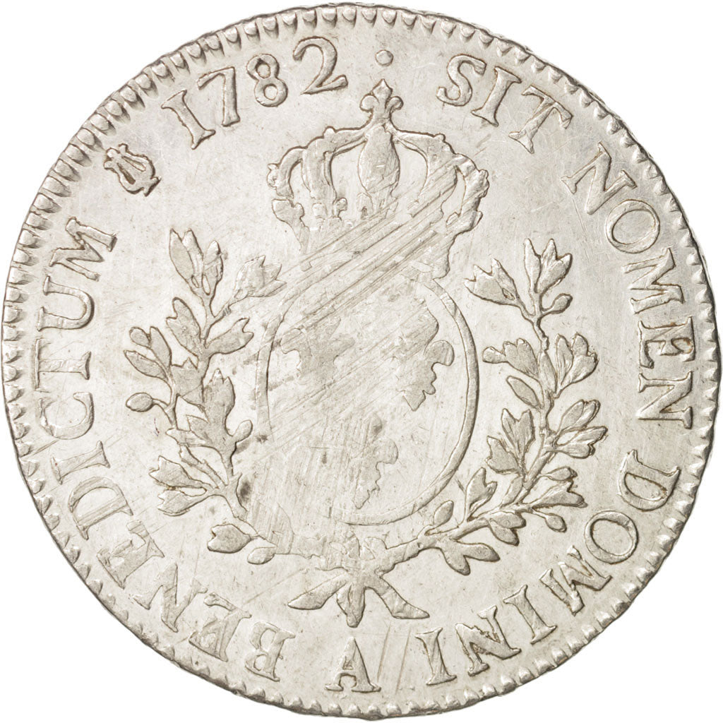 France, Louis XVI, Écu aux branches d'olivier, 1782, Paris, EF(40-45), KM 564.1